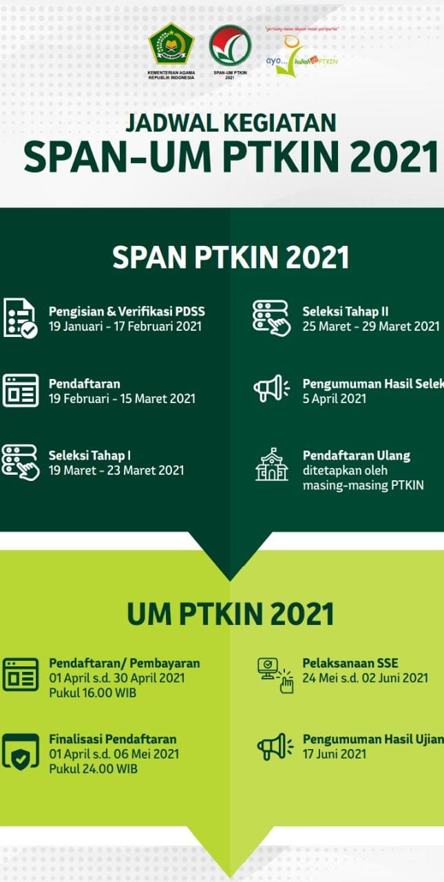 Jadwal SPAN- UM PTKIN 2021